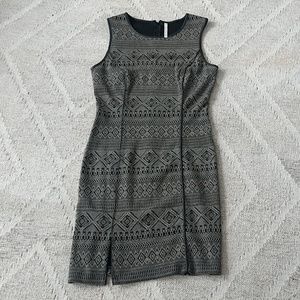 Willow & Clay Gray and Black Midi Dress